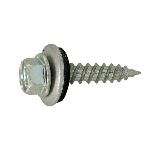 #8 x 1-1/2" Hex Head Steel Self Sealing Roofing/Siding Screw 100 Pc.   126-942