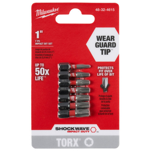 7Pc. TORX® x 1" Insert Bit Set  48-32-4615