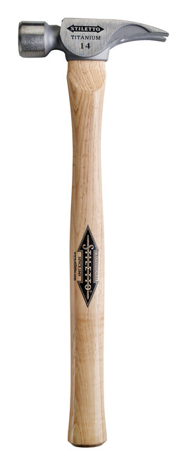 14oz. Titanium Milled Face Framing Hammer w/Hickory Handle  TI14MS