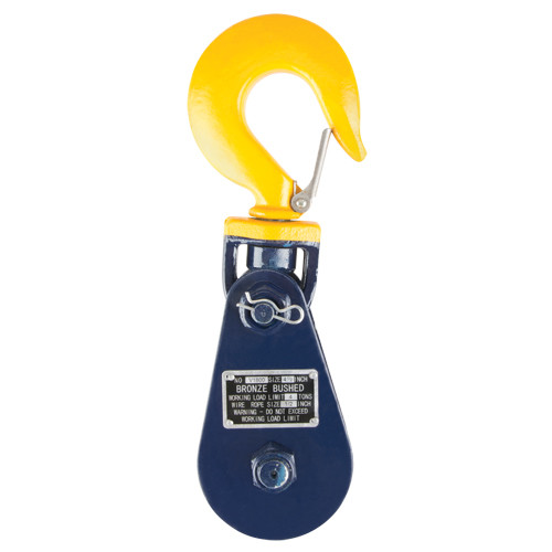 8" V-1800 Wire Rope Snatch Block w/ Hook & Latch   2936 2082