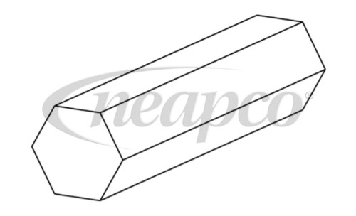 7/8" x 6' Hexagon Solid Shaft  72-0888