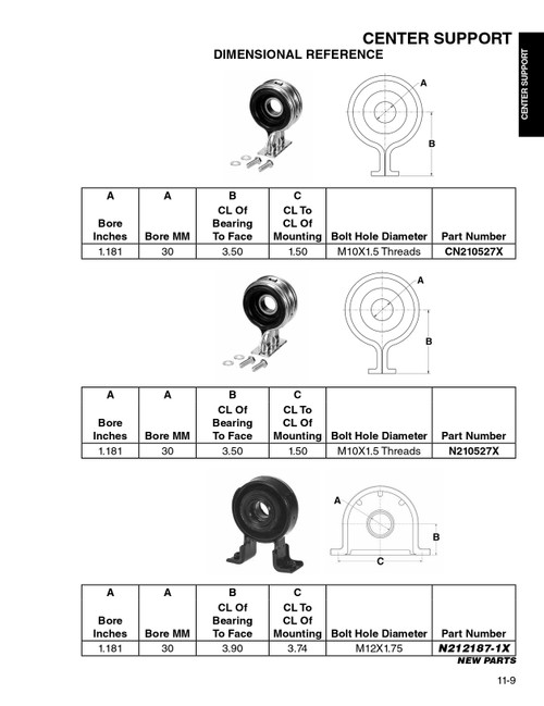 30mm Drive Line Center Support Bearing  CN210527X
