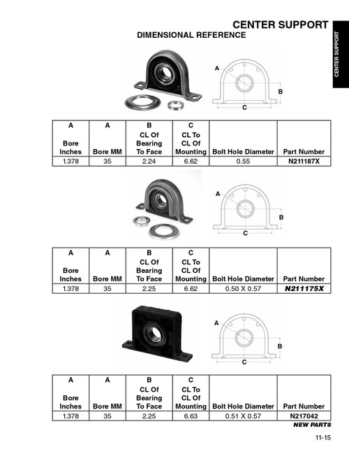 35mm Drive Line Center Support Bearing  N211175X