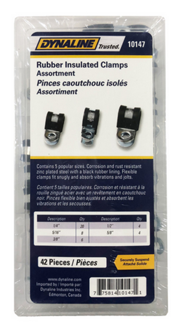 42 Pc. Rubber Insulated P-Clip Assortment