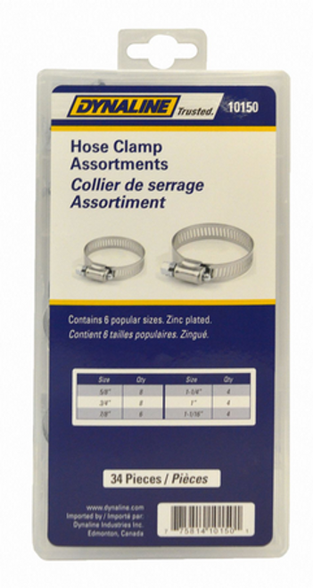 34 Pc. Hose Clamp Assortment  10150