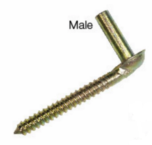 1/2 x 4" Male Lag Screw Hinge Bolt  102545