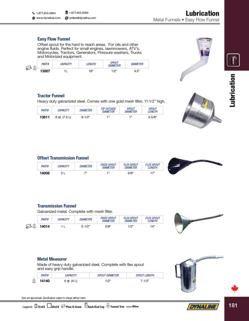 Plastic Offset Easy Flow Funnel 4-1/2" Diameter  13007