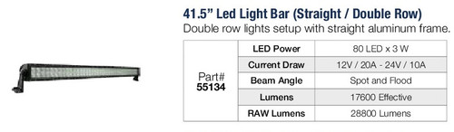 41.5" Dual Row Straight LED LightBar @ 240W  55134