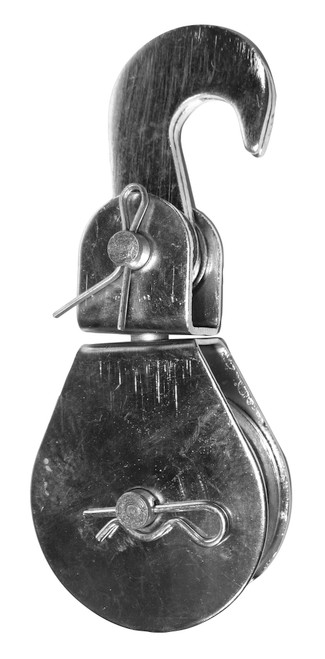 Stamped Steel Single Hook Swivel Eye Pulley Block 1-1/2"  55854