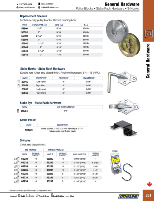 S-Hook 1/8 x 1-3/8" (10/pk)  66234