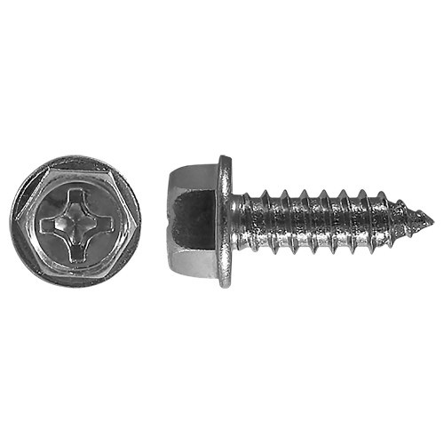M6-1.81 x 20mm Zinc Plated License Plate Screw 25 Pc.   245-911