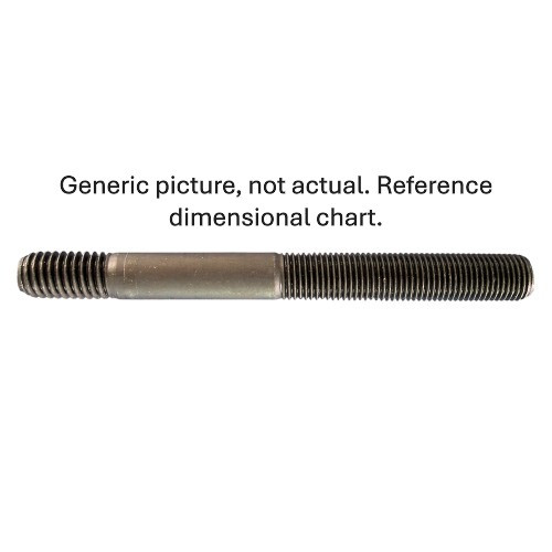 7/16 x 2" UNC Bare Engine Stud 10 Pc.   264-188