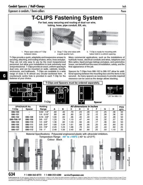 Spacer .44" X 1.12" Polyacetal Plastic Black   086-109
