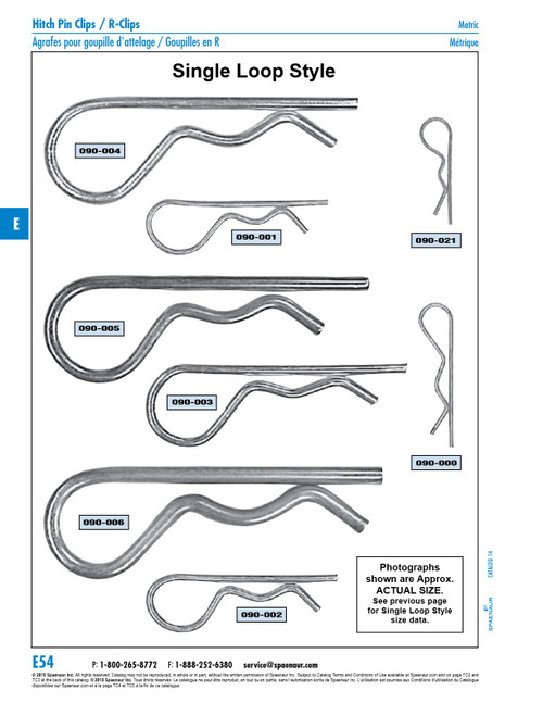 Hitch Pin Clip 3Mm Wire (60Mm Length Center Eye To Pin End) Steel Zinc Plated   090-001