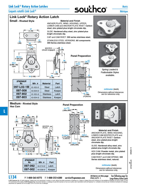 Latch Keeper Plate .50" X 1.44" Steel   097-008