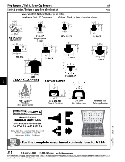 Rubber Stem Bumper 7/16" Lod X 7/16" O/A Ht X 1/4" Sod Sbr Black 70 Duro   315-015