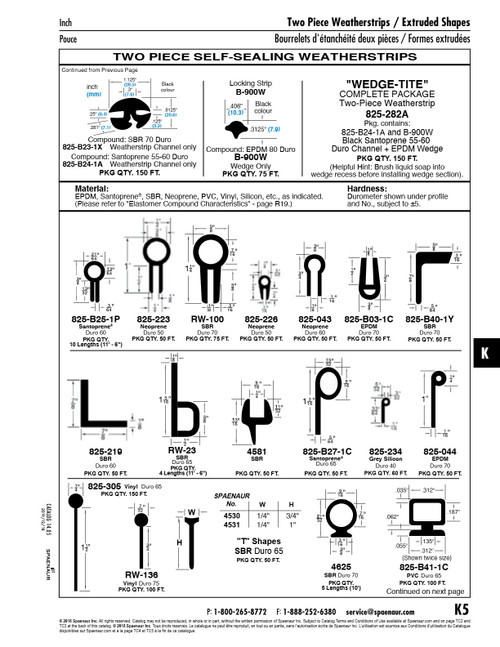 Hollow "Bulb" Weatherstrip 9/16" Bulb Od In 10 Ft. Lgths Sbr Duro 70+-5   4625