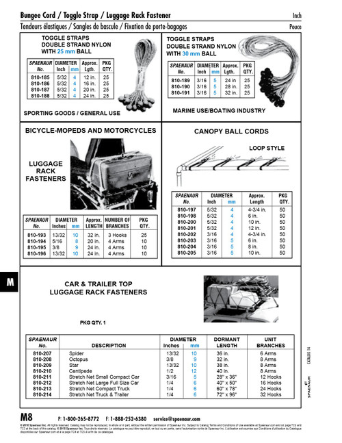 Canopy Ball Stretch Cord 3/16" Dia X 10" Lg   810-205