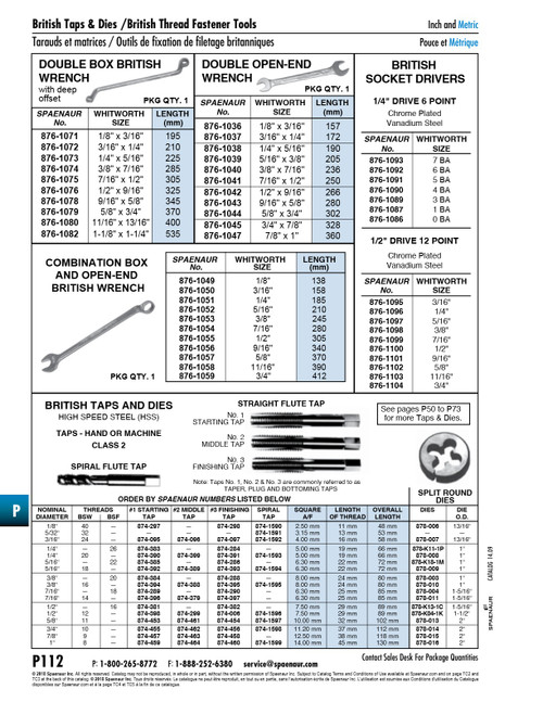 British Standard Whitworth Taper Tap 5/16" X 18 Tpi Bsw High Speed Steel Plain Finish   874-392