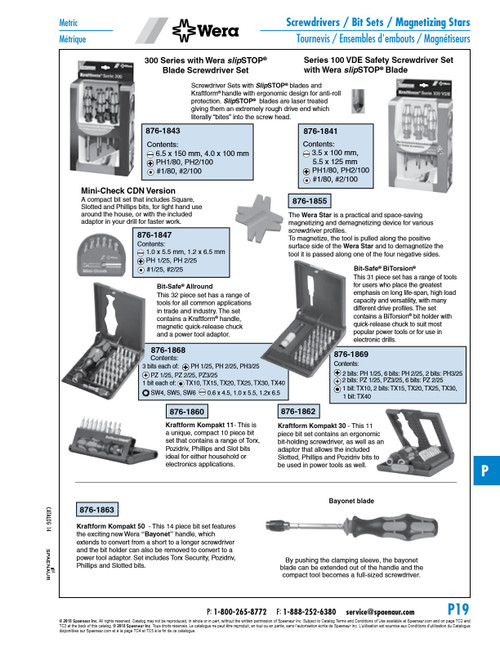 Kraftform Kompakt 30 11 Pc Bit Set With Adaptor (Pozidrive/Phillips/Slot)   876-1862