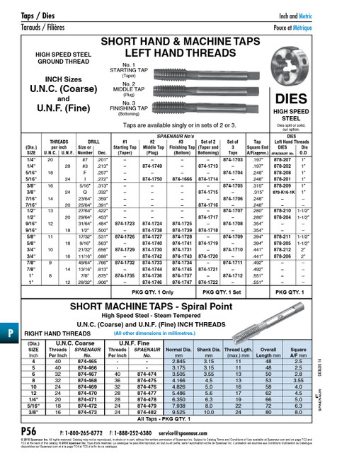 Round Split Die Left Hand Thread 5/8"-11 Unc Lht X 1-1/2"Od High Speed Steel Ground Thread   878-211