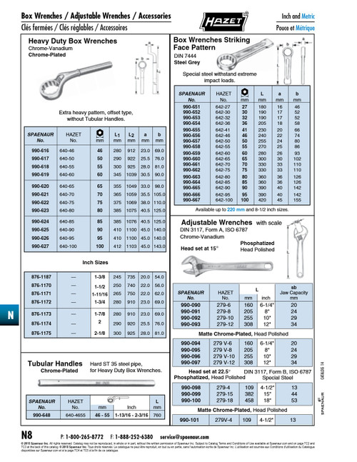 Box Wrench Heavy Duty With Tube Handle Deep Offset 70Mm Chrome Vanadium Chrome Plated   990-621