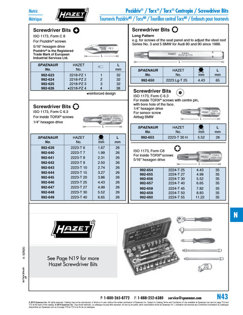 1/4" Hex Drive Bits For Inside Torx Screws T8 Torx Special Steel Steel Grey   992-641