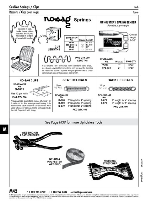No-Sag "E" Clip Steel Plain   B-1619