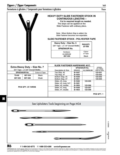 Bottom Stop For Size #5 Zipper Brass Plain   B-1648