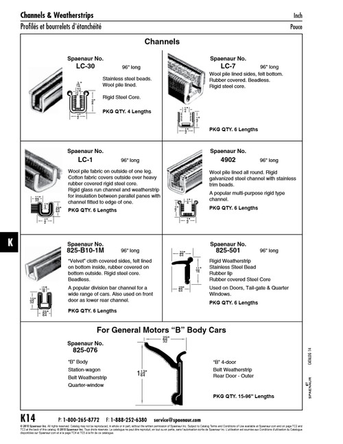 Channel Rigid Type For Insulating Between Parallel Panes In 8' Lengths   LC-1
