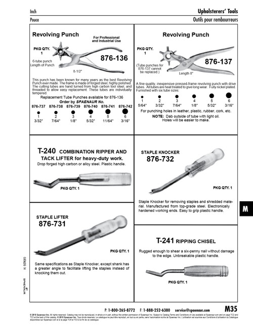 Ripping Chisel 8-1/4" Lgth 3/8" Edge Width Forged Steel Blade Plastic Handle   T-241