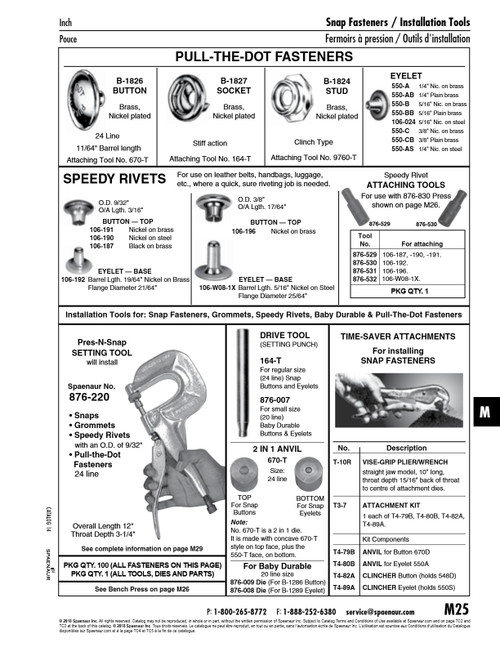 Clincher Attachement (For Durable Fasteners) For Vise Grip Pliers Metal Zinc Plated   T-4-89A