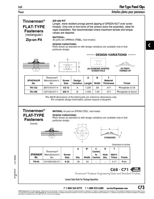 Spring Nut Flat Rectangular Type For 5/8"-11 Unc Bolt Threads Spring Steel Heat Treated Phosphate W/Olive Drab Paint   TN-189