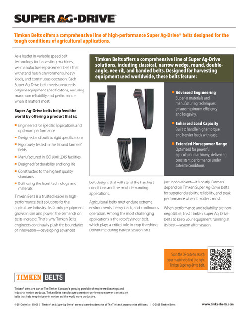 Agricultural Wrap Molded Belt   AG22210W