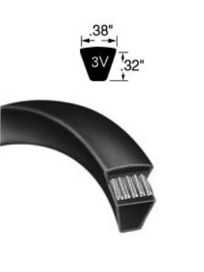 3/8" Deep Wedge V-Belt 3V950