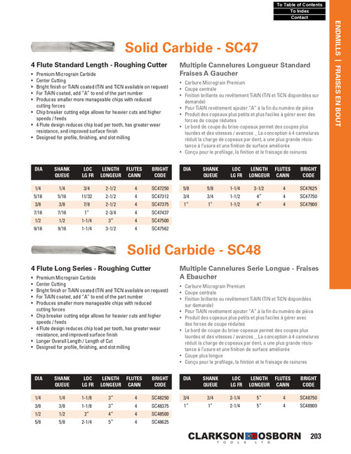 5/8" Solid Carbide 4 Flute Roughing End Mill   SC47625