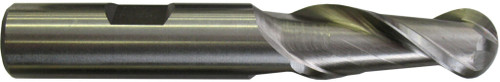 1-1/8" TiN Coated HSS 2 Flute Ball Nose End Mill   EM54572T