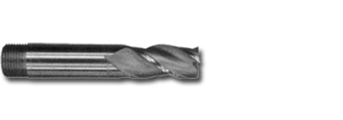 3/16" Cobalt 3 Flute Threaded Shank End Mill   MC16012