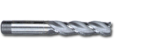 8mm TiNC Coated Cobalt 3 Flute Long Threaded Shank End Mill   MC17580C