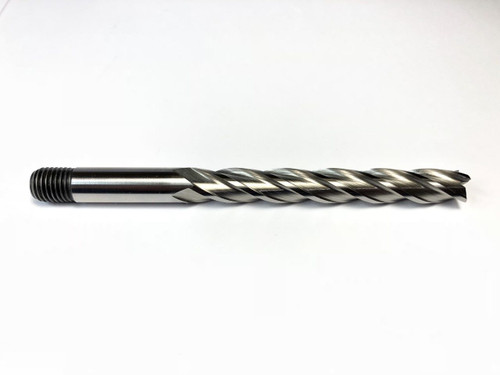 16mm TiN Coated HSS 4 Flute Extra Long Threaded Shank End Mill   CM04976T