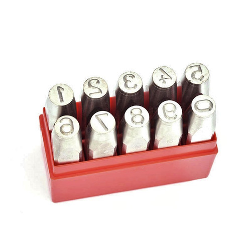 3/16" "0-9" Reverse Number Stamp Set   MS03012