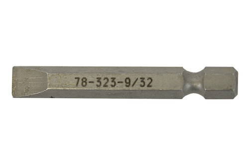 Slotted Power Bit 9/32 x 2" Plain Finish  78323