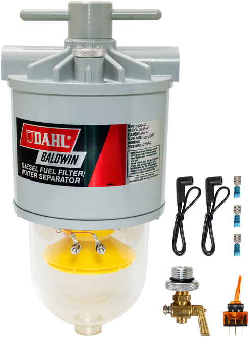 Diesel Fuel Filter/Water Separator with In-Filter Heater.  200-H
