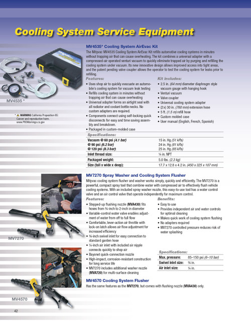 Spray Washer & Cooling System Flusher   MV7270