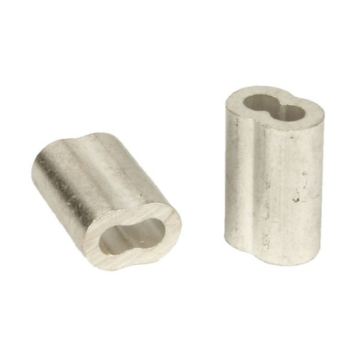 3/16" Aluminum Wire Rope Swage Loop Back Sleeve   2950 0012