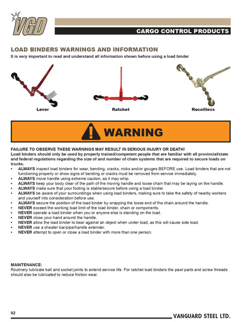 3/8 - 1/2" Forged Steel Recoilless Load Binder   3906 0032