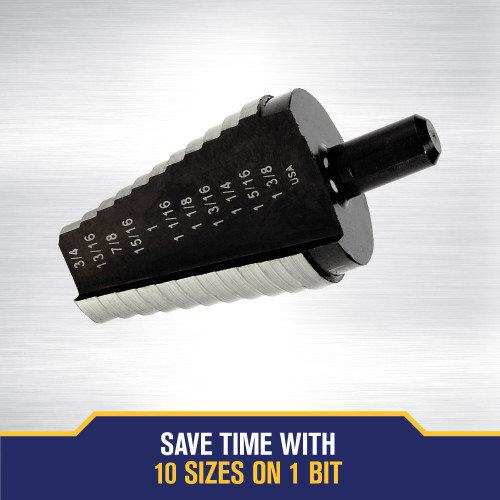 UNIBIT® 13/16 - 1-3/8" #21 High Speed Steel Step Drill Bit   10221