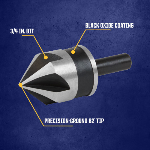 3/4" 82° High Speed Steel Countersink Bit   12413