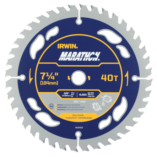 7-1/4" 40T Marathon® Circular Saw Blade   14031