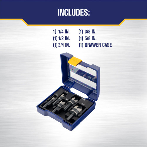 5 Pc. 82° High Speed Steel Countersink Bit Set   1877793